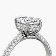 Emerald Cut - Royal Pave Ring - 14 K Gold